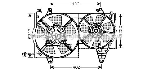 AVA QUALITY COOLING Вентилятор, охлаждение двигателя VO7505